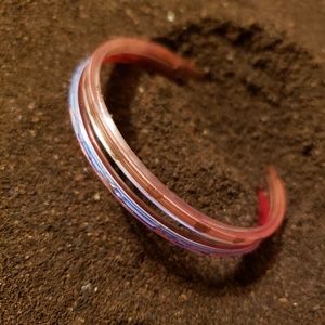 Murano Glass Bangle Bracelets, Red, White, Blue...